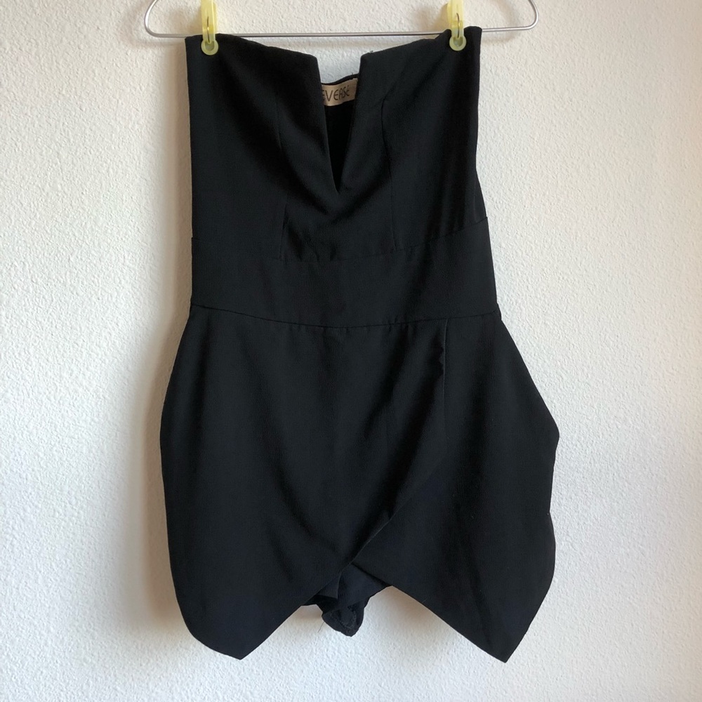 Black Deep V Romper - image 5